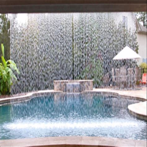 Water Feature Outdoor Decorative Water Waterfall Wall Rain Curtain