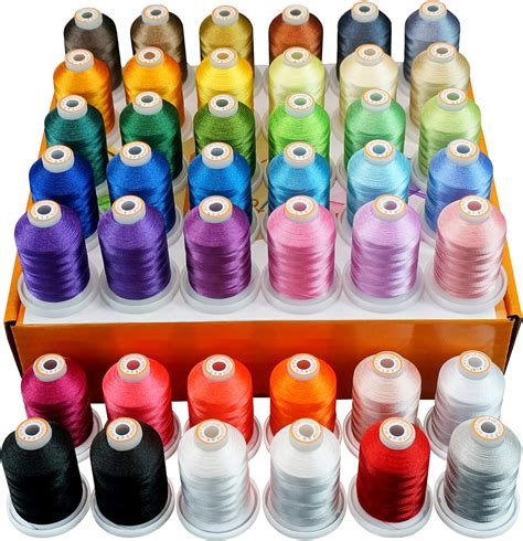 Simthread 60WT Sewing Embroidery Machine Thread Kit 40 Colors 1100