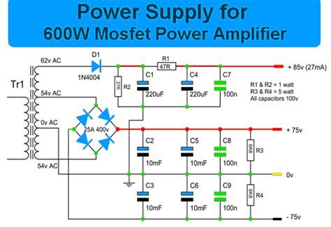 600w Mosfet Power Amplifier Amplifier Circuit Design