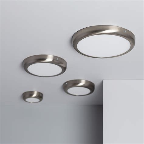 Led Deckenleuchte W Rundes Design Silber Mm Ledkia