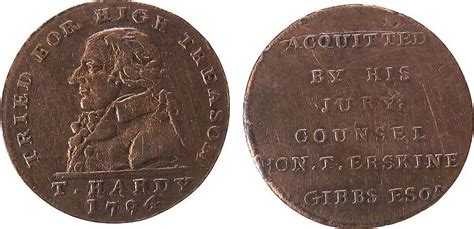 Großbritannien 1 2 Penny Token 1794 Kupfer Hardy Thomas London