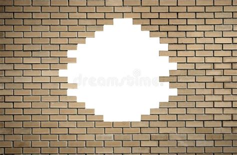 Bakstenen Muur Met Gat Stock Foto Image Of Muur Textuur 2871016