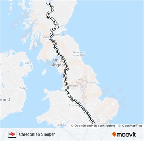 Caledonian Sleeper Route Schedules Stops Maps Inverness Updated