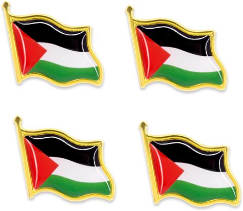 Pcs Palestine Flag Lapel Pins Palestinian National Lapel Pin