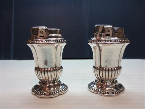 1936 Ronson Silver Plated Mayfair Table Lighters