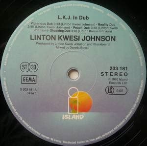 Lkj In Dub Lp Re Release Von Linton Kwesi Johnson