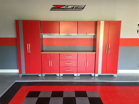 New Age Products Performance series cabinets. Lockers, 3-drawer bases