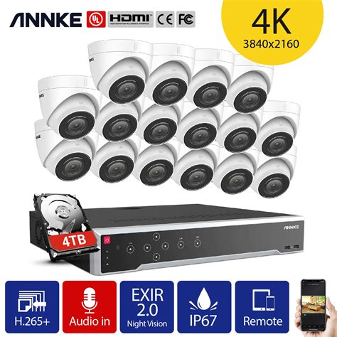 Annke 16ch 4k Ultra Hd Poe Network Video Security System 12mp H 265