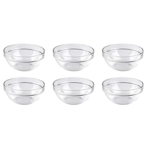 Luminarc 925945 Empilable Schüssel aus Glas Ø 12cm klar 6er Pack