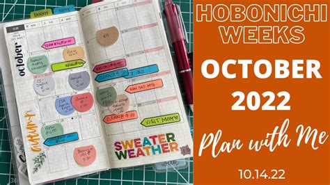 October Plan With Me Hobonichi Weeks Functional