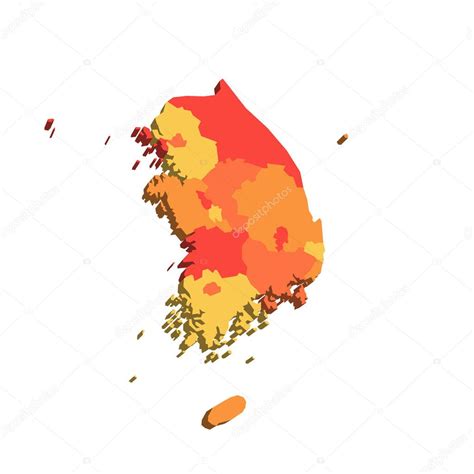 South Korea Political Map Of Administrative Divisions Provinces