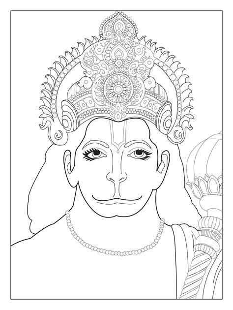 hanuman ji colouring pages sketch coloring page