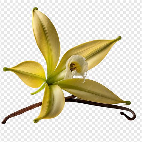 Premium PSD | Vanilla flowers with essence oil isolated png on