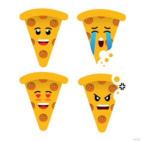 Free Pizza Emoji Vector Eps Illustrator  Png Svg