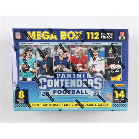 2021 Panini Contenders Football Mega Box With 14 Packs Pristine Auction