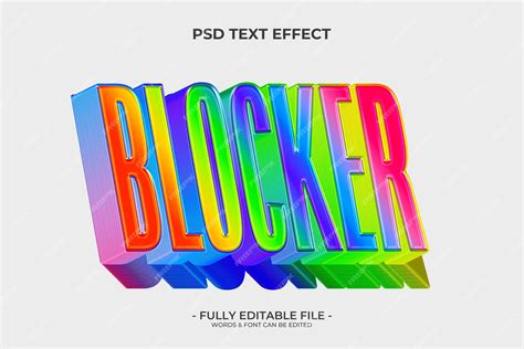 Premium Psd Colorful Gradient 3d Text Effect