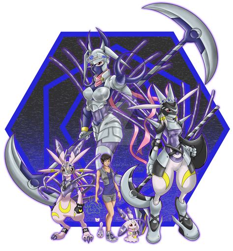 .:Lunamon Evo Line:. by EmeraldSora on DeviantArt