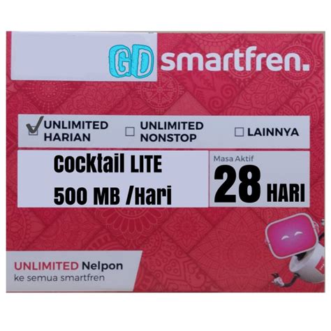 Gudang Data Store Jual Perdana Smartfren Cocktail Lite Mb Hari