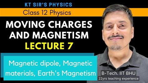 Lec 7 Magnetic Dipole Magnetic Materials Earths Magnetism Class