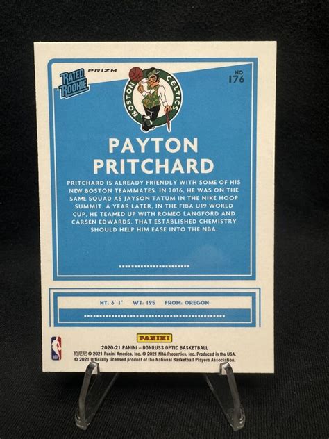 Peyton Pritchard Rated Rookie Silver Wave Prizm Optic