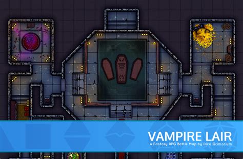 Vampire Lair D D Map For Roll20 And Tabletop Dice Grimorium