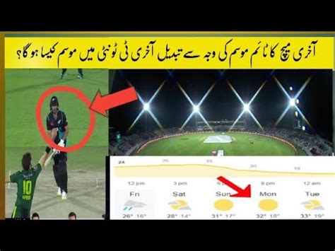 Pak Vs Newzeland 5th T20 Match Timing And Weather News Pak Vs