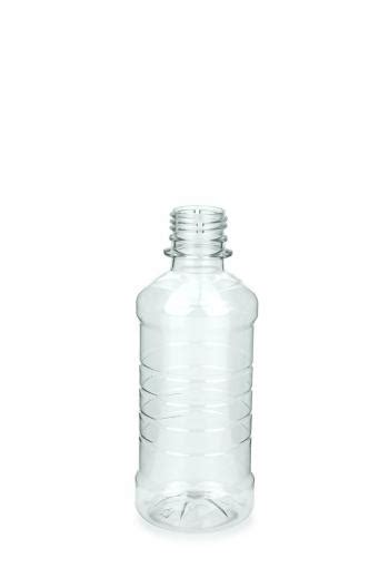 PET Plastic Bottle For Beverage 250 Ml Clear PCO 28 Without Closure