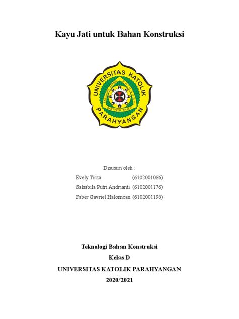 Kayu Jati Untuk Bahan Konstruksi | PDF