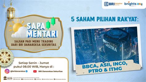 Sapa Mentari April Saham Pilihan Rakyat Bbca Asii Inco Ptro