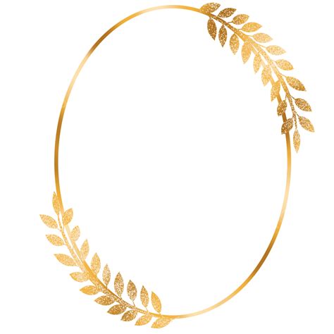 Oval Floral Frame Png Transparent Gold Oval Floral Wesding Frame Gold