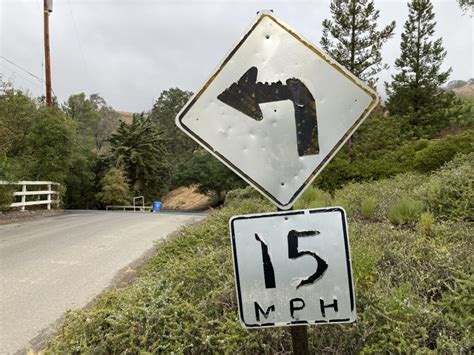 1976 CA STATE PARKS INSTALLS "CURVE WARNING AND SPEED LIMIT SIGNS ...