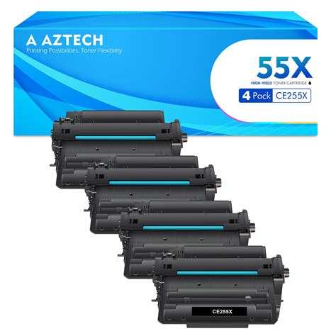 55x 4 Pack Compatible Toner Cartridge For Hp Ce255x 55x For Hp P3015 P3015dn P3015x Pro Mfp