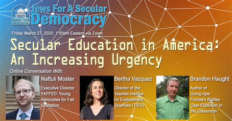 Jews for a Secular Democracy Secular Education in America: An ...