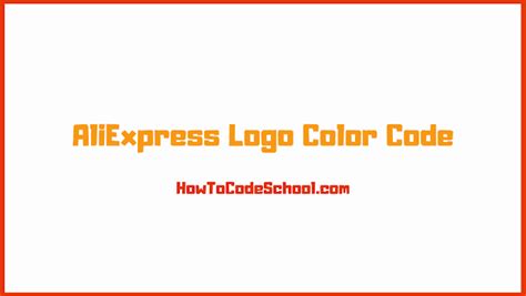 AliExpress Logo Color Code - Hex Code - RGB Code - CMYK Code - PMS Code