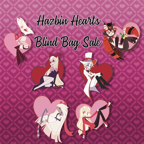 Hazbin Hearts Hard Enamel Pin Blind Bag Etsy