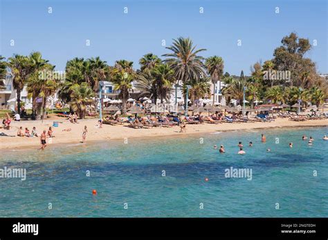 Pernera Beach In Ayia Napa Town In Cyprus Island Country Stock Photo