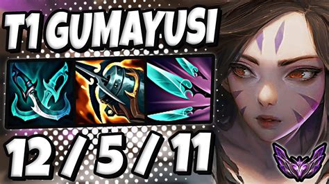 T1 Gumayusi Kaisa Vs Tristana Adc Patch 1222 Korea Master Youtube