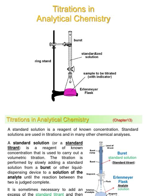 Titrations In Analytical Chemistry Pdf Titration Chemistry