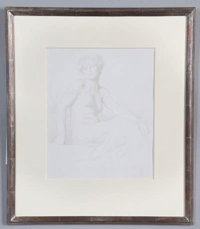 WILLIAM STRANG 1859 1951 STUDY OF A SEATED FEMALE NUDE Art Drawings Auctionet