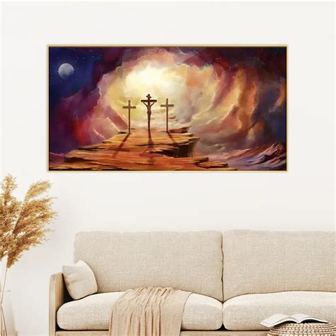 Jesus Christ On Cross Spiritual Canvas Wall Painting - WallMantra