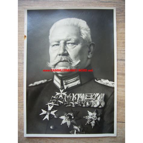 Generalfeldmarschall Paul Von Hindenburg Postkarte Sammlermarkt Nord