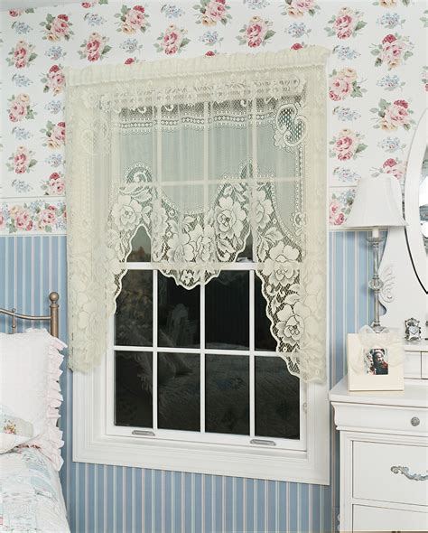 Heritage Lace Victorian Rose Swag 72 Curtain Valance Ebay