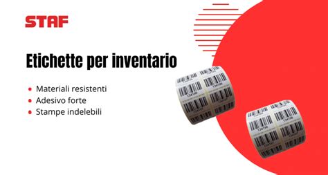 Etichette Per Inventario E Identificazione Di Cespiti Staf Finlogic