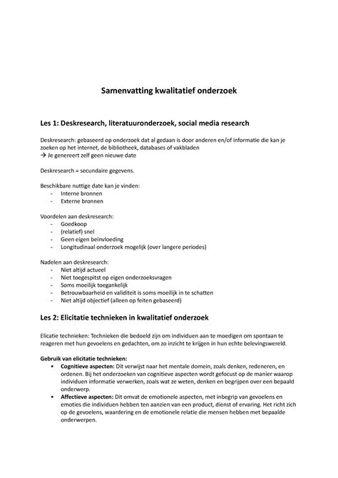 Samenvatting Kwalitatief Onderzoek Beschikbare Nuttige Date Kan Je