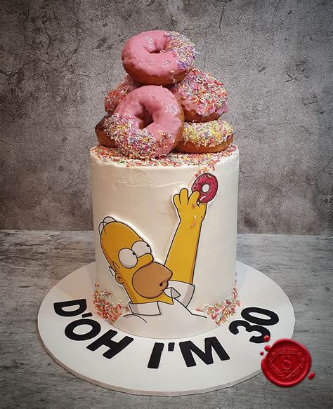 Homer Donut Cake Gold Coast Sweet House Studios