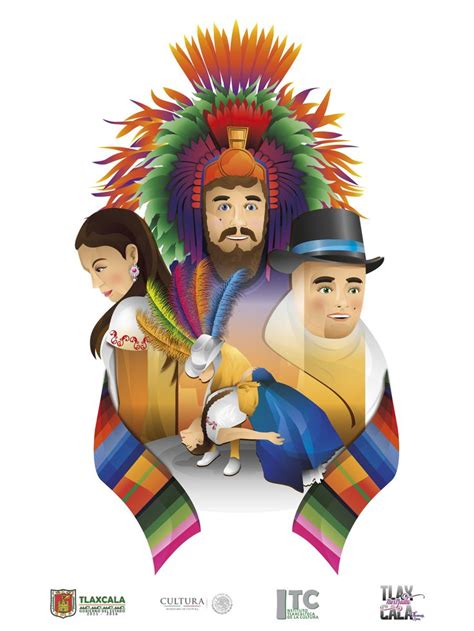 Ilustración Tradiciones de Tlaxcala Carnaval Traje tipico de