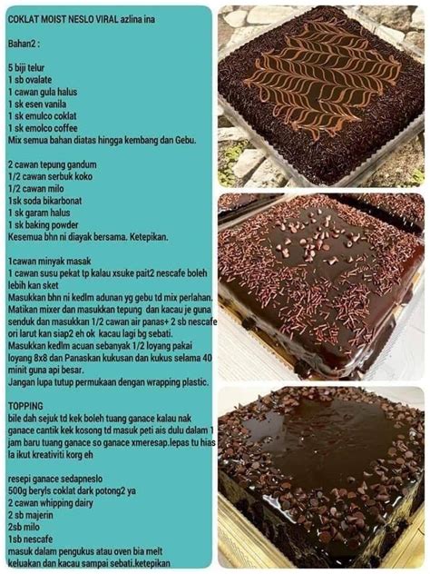 Resepi Kek Coklat Moist Azlina Ina Tepung Kek Coklat Moist Italian