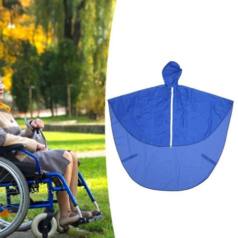 QUT Poncho à capuche de pluie pour fauteuil roulant Poncho de pluie