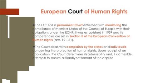 Presentation On The European Court Of Human Rights