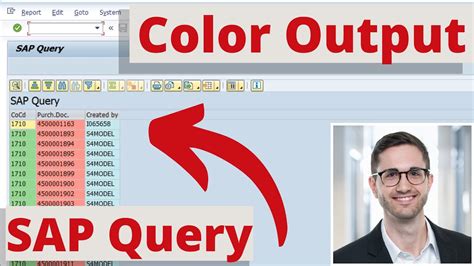 SAP Query Color Output In SAP Query YouTube